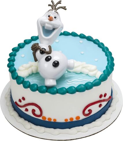 قطعة علوية للكيك من DecoSet® Disney Frozen Olaf Chillin، قطعة واحدة بأجزاء متحركة، ديكورات لصنع الكعك المسلية in Saudi Arabia