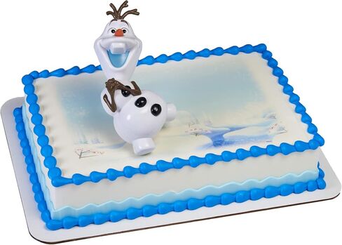 قطعة علوية للكيك من DecoSet® Disney Frozen Olaf Chillin، قطعة واحدة بأجزاء متحركة، ديكورات لصنع الكعك المسلية in Saudi Arabia
