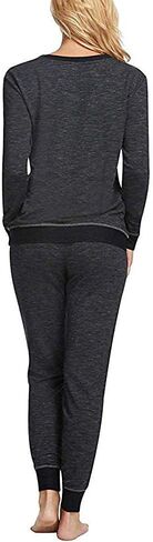 Fel ina Women’s 2 Piece V-Notch Crew Neck & Jogger Lounge Pajama Set in Saudi Arabia