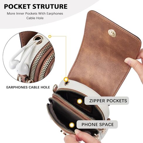 حقيبة كروس BOSTANTEN للنساء ومحفظة للنساء من الجلد مع حامل بطاقات RFID in Kuwait