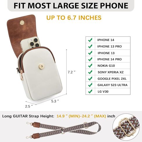 حقيبة كروس BOSTANTEN للنساء ومحفظة للنساء من الجلد مع حامل بطاقات RFID in Kuwait