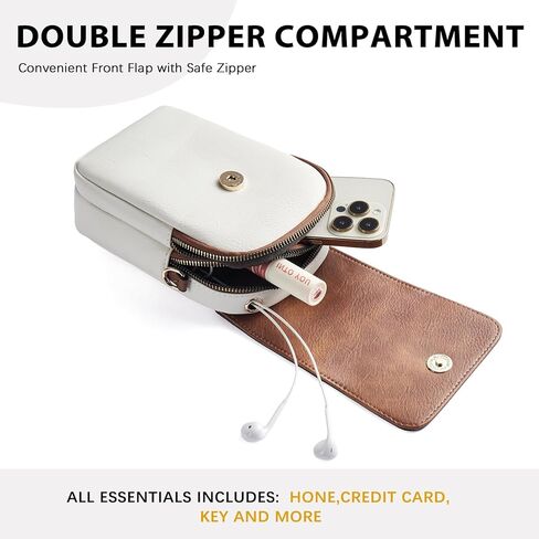 حقيبة كروس BOSTANTEN للنساء ومحفظة للنساء من الجلد مع حامل بطاقات RFID in Kuwait