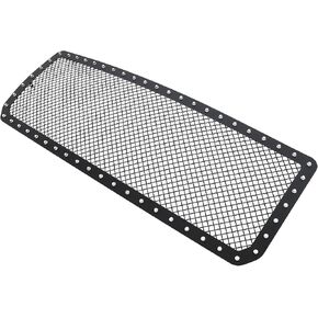 APS Compatible with GMC Sierra 2500 3500 2015-2019 Main Upper Steel Rivet Stud Black Mesh Grille Insert GL6325K