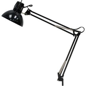 Studio Designs Swing Arm Lamp with 13-watt CFL Bulb, Black