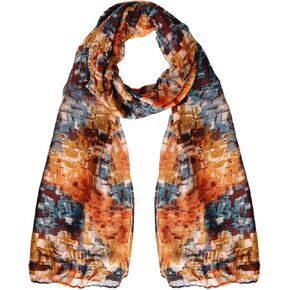 Nydotd Women Lightweight Scarf Floral Print Mixture Shawl for Spring Summer Ladies Long Fashion Scarves