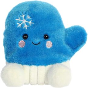 Aurora® Festive Palm Pals™ Merry Mitten™ Stuffed Animal - Pocket-Sized Play - Collectable Fun - Blue 5 Inches