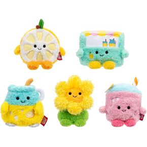 BumBumz 4.5-inch LemonadeStandBumz Plush 5-Pack - Lemon Leah, Strawberry Lemonade Shivani, Dandelion Darlene, Lemonade Stand Larry, Lemonade Pitcher Luka - from The Makers of Original Squishmallows