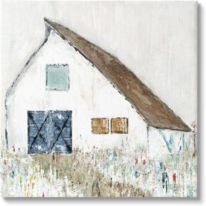 Stupell Industries Countryside White Barn Abstract Flower Meadow Nature Canvas Wall Art, Design By Tava Studios