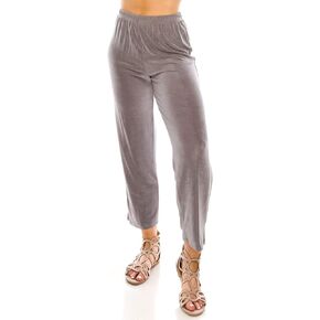 Jostar Women's Elastic Waist Pants – Pull On Non Iron Stretch Ankle Length Basic Trouser