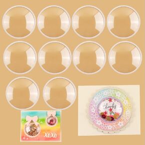 BAOFALI 20PCS 2" 3D Dimensional Shaker Domes for Adding Dimensions to Shaker Cards Pllastic Puffy Shaker Window Covers for Shaker Card Making Handmade Crafts Clear Pouch Cover Scrapbooking Tool
