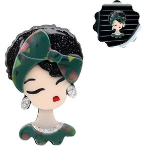 Green Bow Lady Car Air Freshener Vent Clips Refillable Car Aroma Diffuser Cute 3D Acrylic Cartoon Essential Oil Car Scents Decoration Outlet Clips Bling New Car Accessories