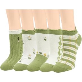 Benefeet Sox Cute Ankle Socks for Women Thick Ruffle Socks Novelty Frilly Socks Cotton Low Cut Socks Lettuce Trim Sock