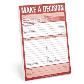 Knock Knock Make A Decision Checklist Note Pad, 6 x 9-Inches