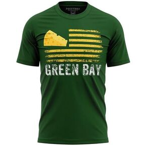 Green Bay Football Shirt for Men, USA Cheese Head Shirts, Football Fans Gameday Apparel