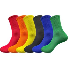 Solid Color Crew Socks Colorful Boot Sock Candy Colored Dress Socks for Women, Men in Saudi Arabia