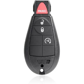 Replacement Keyless Entry Remote Control Key Fob Shell 4 Button for 2008-2015 Dodge Ram 1500 2500 3500 Key Fob Cover Case