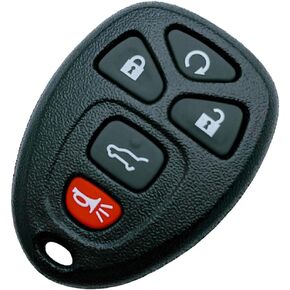 Replacement Keyless Entry Remote Key Fob Case Cover for 5 Buttons Suburban Tahoe Traverse GMC Acadia Yukon Cadillac Escalade SRX Buick Enclave Saturn Outlook 2007-2010 Car Key Fob Shell (2 Black)