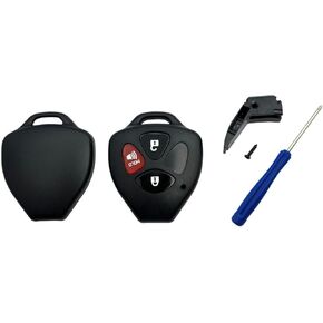 Replacement Key Fob Shell Case Fits for 2006-2018 Toyota 4Runner Corolla Matrix RAV4 Venza Yaris Scion iQ tC xB Keyless Entry Remote Control Key Cover (3 Buttons 1 Pcs)
