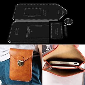 AAB-68 Belt Bag Acrylic Template Leather Pattern Acrylic Leather Pattern Leather Templates