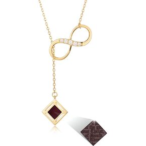 Nano Bible Infinity Necklace for Women – 18k Gold Plated Sterling Silver with Entire Holy KJV New Testament Engraved Pendant for Her – Religious Christian Jewelry Christmas Gift for Wife or Girlfriend