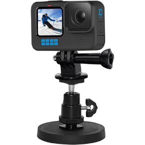 حامل كاميرا مغناطيسي متوافق مع GoPro Hero 12/11/10/9/8، AKASO EK7000 Brave 4، DJI Osmo، Insta360 X3 Action Camera مع خيط 1/4 بوصة، قاعدة تثبيت مغناطيسية مع رأس كرة دوارة in Kuwait