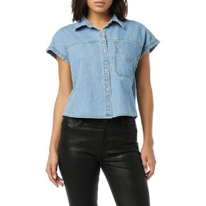 HUDSON Women's Sleeveless Button Down Camp Shirt