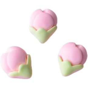 Craft Flowers Assorted of Pink Flower Resin Flat Back Flatbacks Loose Beads DIY Peach Blossom/Sakura Bud Resin Jewelry Accessories