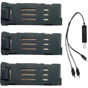 3.7V 600mAh Battery for E58 S168 JY019 JD-19 Drone Battery E58 Drone Battery with USB Charging Cable