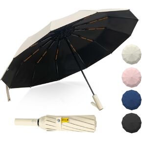 Travel Umbrella for Rain Windproof Folding Umbrella with UV Protection Auto Open Close Portable & Compact Umbrella for Backpack, Sun Umbrella for Walking