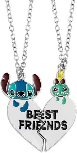 Best Friend Stitch Necklace Friendship Matching Necklace Sister Stitch Necklace for Friends BFF Bestie Gift in Saudi Arabia