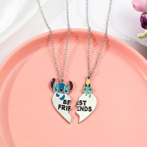 Best Friend Stitch Necklace Friendship Matching Necklace Sister Stitch Necklace for Friends BFF Bestie Gift in Saudi Arabia