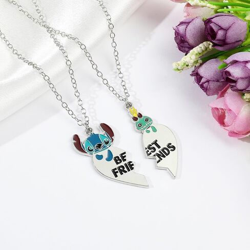 Best Friend Stitch Necklace Friendship Matching Necklace Sister Stitch Necklace for Friends BFF Bestie Gift in Saudi Arabia