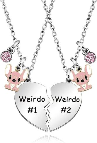 Best Friend Stitch Necklace Friendship Matching Necklace Sister Stitch Necklace for Friends BFF Bestie Gift in Saudi Arabia