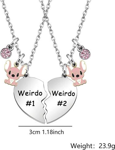 Best Friend Stitch Necklace Friendship Matching Necklace Sister Stitch Necklace for Friends BFF Bestie Gift in Saudi Arabia