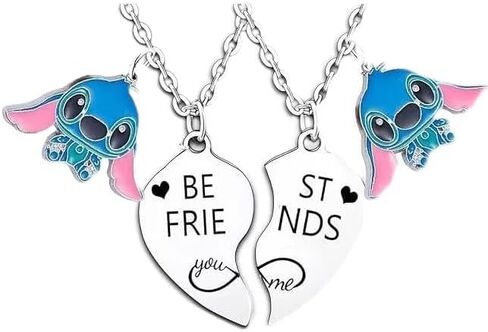 Best Friend Stitch Necklace Friendship Matching Necklace Sister Stitch Necklace for Friends BFF Bestie Gift in Saudi Arabia