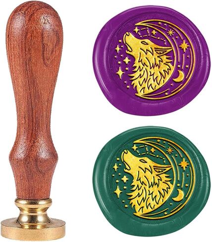 التنين الطوطم ختم الشمع ختم منقوش ختم ختم قابل للإزالة 1 "النحاس ختم الشمع ختم الرأس مع مقبض خشبي لدعوات الزفاف مغلفات هدية التعبئة الديكور الحرفية لاصق الصبح in Saudi Arabia