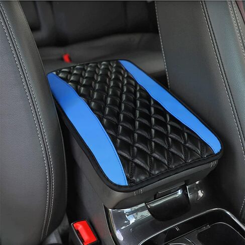 Universal Car Center Console Cushion Pad,Leather Auto Center Console Cover,car armrest Cover,Waterproof and Anti-Scratch Armrest Seat Box Cover Profector,Interior Accessories (Red) in Saudi Arabia