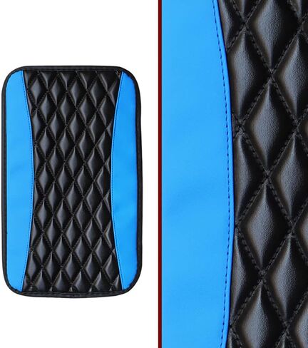 Universal Car Center Console Cushion Pad,Leather Auto Center Console Cover,car armrest Cover,Waterproof and Anti-Scratch Armrest Seat Box Cover Profector,Interior Accessories (Red) in Saudi Arabia