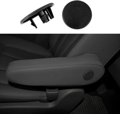2PCS Armrest Cover Cap, 15279689 15279690 Left or Right Armrest Handle Trim Bolt Rear Seat Cover Cap, Car Interior Accessories Compatible with Chevy Tahoe, GMC, Cadillac Escalade (Beige) in Kuwait