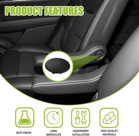 2PCS Armrest Cover Cap, 15279689 15279690 Left or Right Armrest Handle Trim Bolt Rear Seat Cover Cap, Car Interior Accessories Compatible with Chevy Tahoe, GMC, Cadillac Escalade (Beige) in Kuwait
