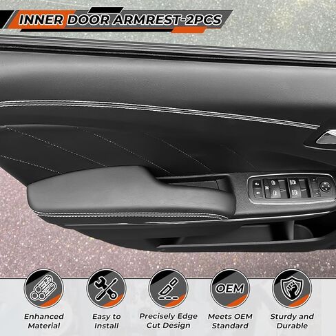 مسند ذراع الباب الداخلي ACLONG مناسب لشاحن دودج 2011-2023 غطاء مسند ذراع لوحة الباب مناسب لكرايسلر 300 2011-2023 (سيدان فقط) السائق الأيسر الأمامي وجانب الركاب الأيمن # 1WK37DX9AB، 1WK37DX9AA-2PCS in Kuwait