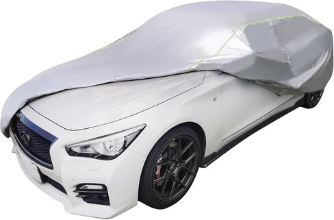J&J Heavy Duty car Cover,300D&Soft Lining,Driver&Trunk Zipper,Withstand Wind,Car Cover Waterproof All Weather,Protect Vehicle Painting,Car Covers for Automobiles (SUV/Jeep, Sliver-D7) in Saudi Arabia