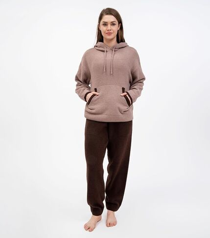 DAVID ARCHY Womens Fleece Pajamas Sets Warm Loungewear Fuzzy Casual Pjs Long Sleeve Tops and Pants for Winter in Saudi Arabia