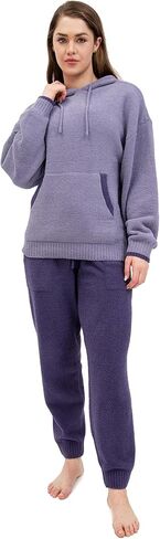 DAVID ARCHY Womens Fleece Pajamas Sets Warm Loungewear Fuzzy Casual Pjs Long Sleeve Tops and Pants for Winter in Saudi Arabia