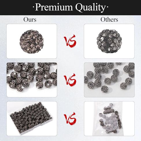 200 قطعة من خرز حجر الراين مقاس 10 مم للحرف اليدوية والخرز المباعد للحرف اليدوية، خرز صلصال كرة ديسكو لامعة وخرز كريستالي ماسي للقلادة والأقراط وصنع المجوهرات باللون الأرجواني in Kuwait