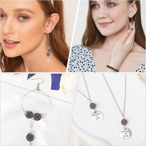 200 قطعة من خرز حجر الراين مقاس 10 مم للحرف اليدوية والخرز المباعد للحرف اليدوية، خرز صلصال كرة ديسكو لامعة وخرز كريستالي ماسي للقلادة والأقراط وصنع المجوهرات باللون الأرجواني in Kuwait