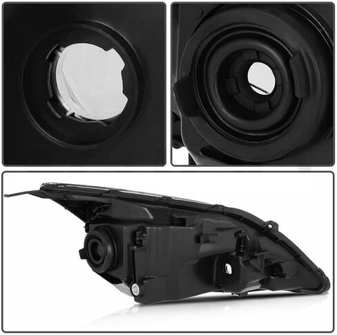Headlight Assembly Fit for 2007-2011 Honda CR-V,Halogen Headlamp Compatible with CRV 2007 2008 2009 2010 2011 Chrome Housing Amber Reflector Replacement Driver Passenger Side in Kuwait