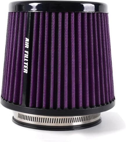 4-Inch Cold Air Intake Filter - Washable, High Performance, 3" or 3-1/2" or 4" Clamp-On Replacement Cone Air Filter Universal 3 Sizes in 1 Purple in Saudi Arabia