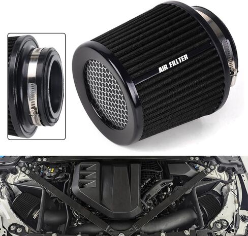 4-Inch Cold Air Intake Filter - Washable, High Performance, 3" or 3-1/2" or 4" Clamp-On Replacement Cone Air Filter Universal 3 Sizes in 1 Purple in Saudi Arabia