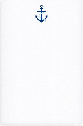 4x6 Nautical Blue Boat Anchor Notepad – Fine Stationery for Office Desk and Kitchen Counter; Thoughtful Gift for Mom, Dad, Son, Daughter, Friend in Saudi Arabia